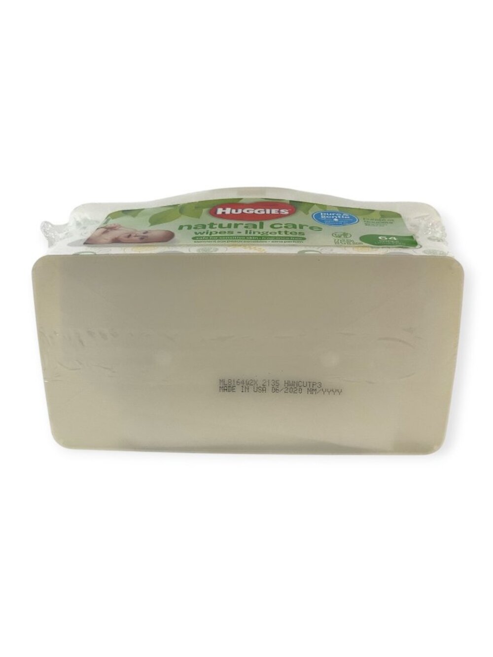 Huggies Natural Care Baby Wipes Unscented Pure & Gentle 64-Count Reusable Tub - Picture 6 of 6